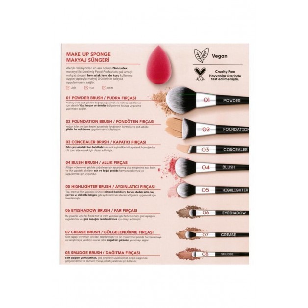 Pastel Makyaj Fırçası & Profashıon Blush Brush Allık Fırçası No: 04