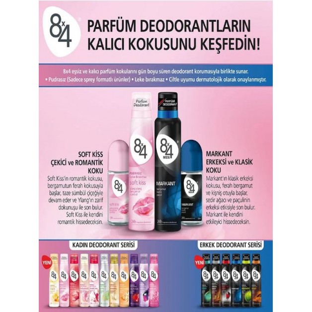 8x4 Deodorant Sprey & Urban Sprit Erkek 150ml