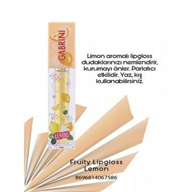 Gabrini Lıp Gloss Ruj & Limon Aromalı Parlatıcı Etkili Dudak Koruyucu