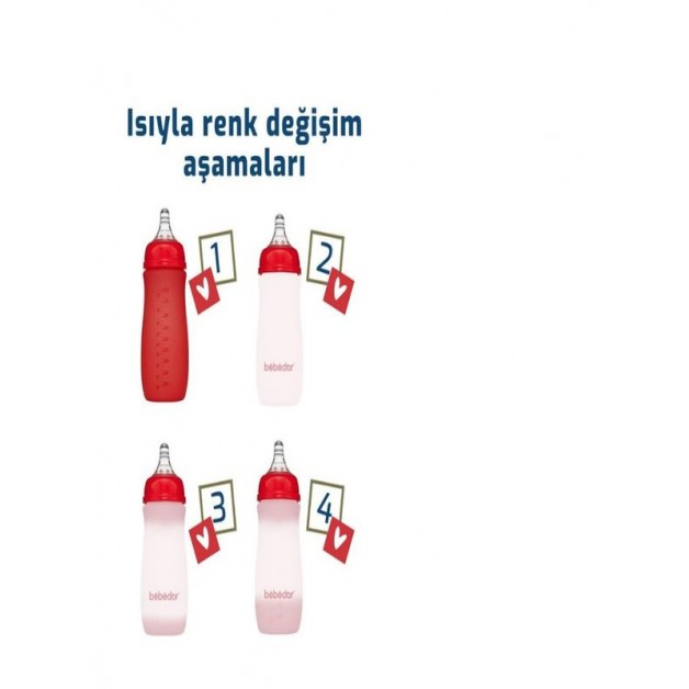 Bebedor Biberon & Isı İle Renk Değiştiren Cam 260Ml No: 52302