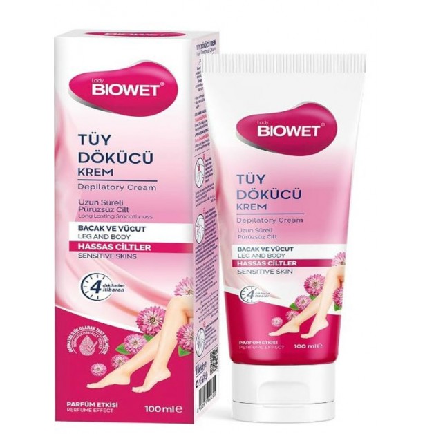 Biowet Tüy Dökücü Krem & Hassas Ciltler Parfüm Etkili 100Ml