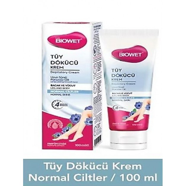 Biowet Tüy Dökücü Krem & Normal Ciltler Parfüm Etkili 100Ml