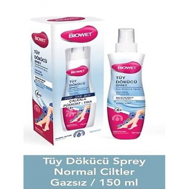 Biowet Tüy Dökücü Krem & Sprey Normal Ciltler İçin 150Ml