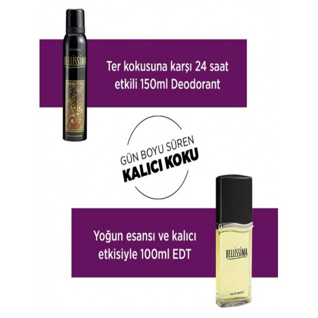 Bellissima Parfüm Seti & Parfüm Edt Klasik Kadın 60ml + Deodorant Sprey Klasik Kadın 150ml Kofre